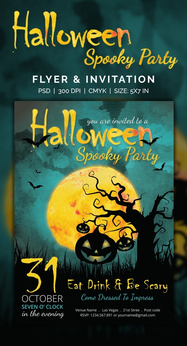 Halloween Party Invitation Free Template Printable Word Searches