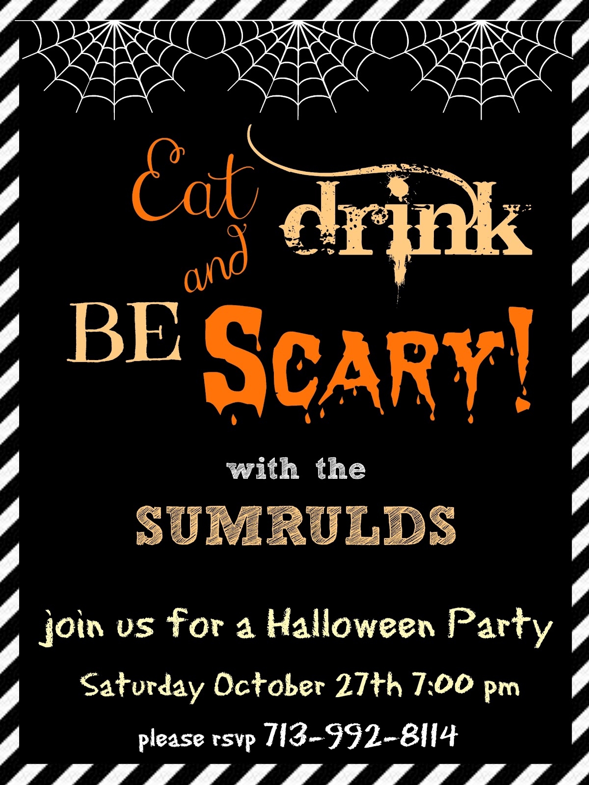 Halloween Party Invitation Free Template