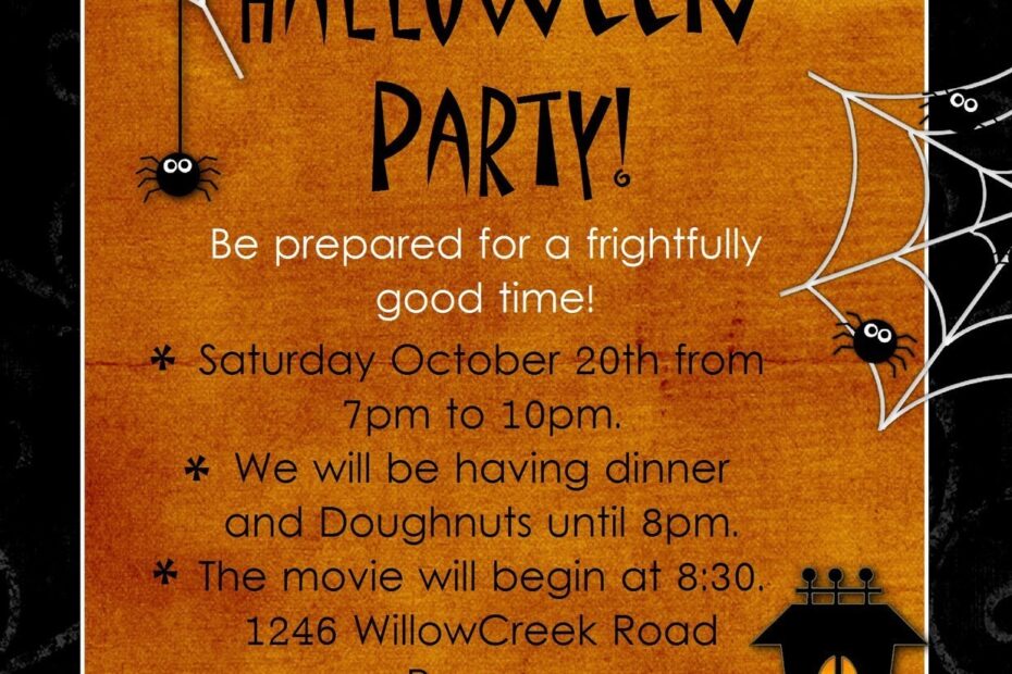 Halloween Party Invitations Blank