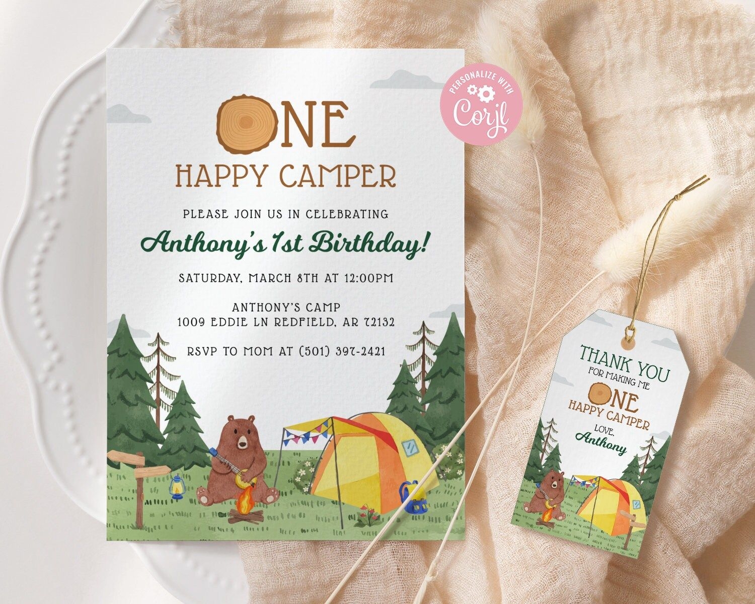 Happy Camper Birthday Camping Theme Birthday Party Happy Campers 