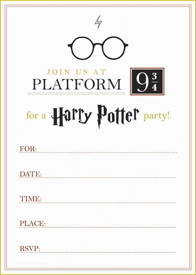 Harry Potter Invitation Template Free Of Free Harry Potter Invitations 