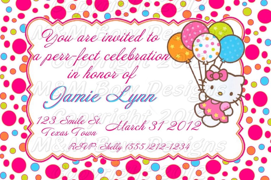 Hello Kitty Birthday Invitation Printables