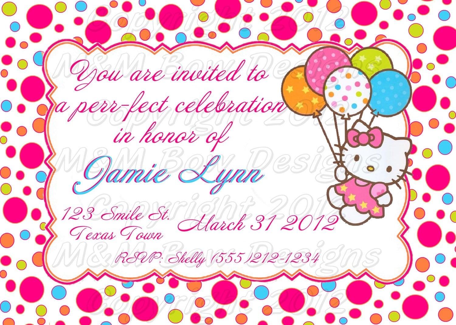 Hello Kitty Birthday Invitation Printables