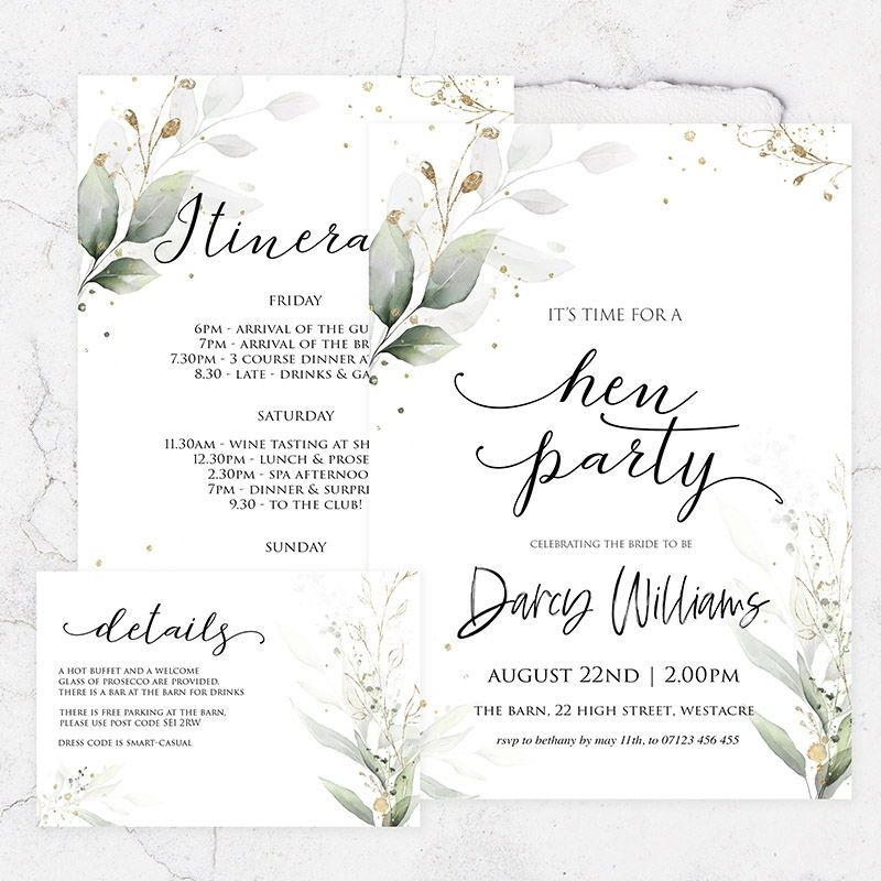 Hen Do Invite Template Printable Calendars AT A GLANCE