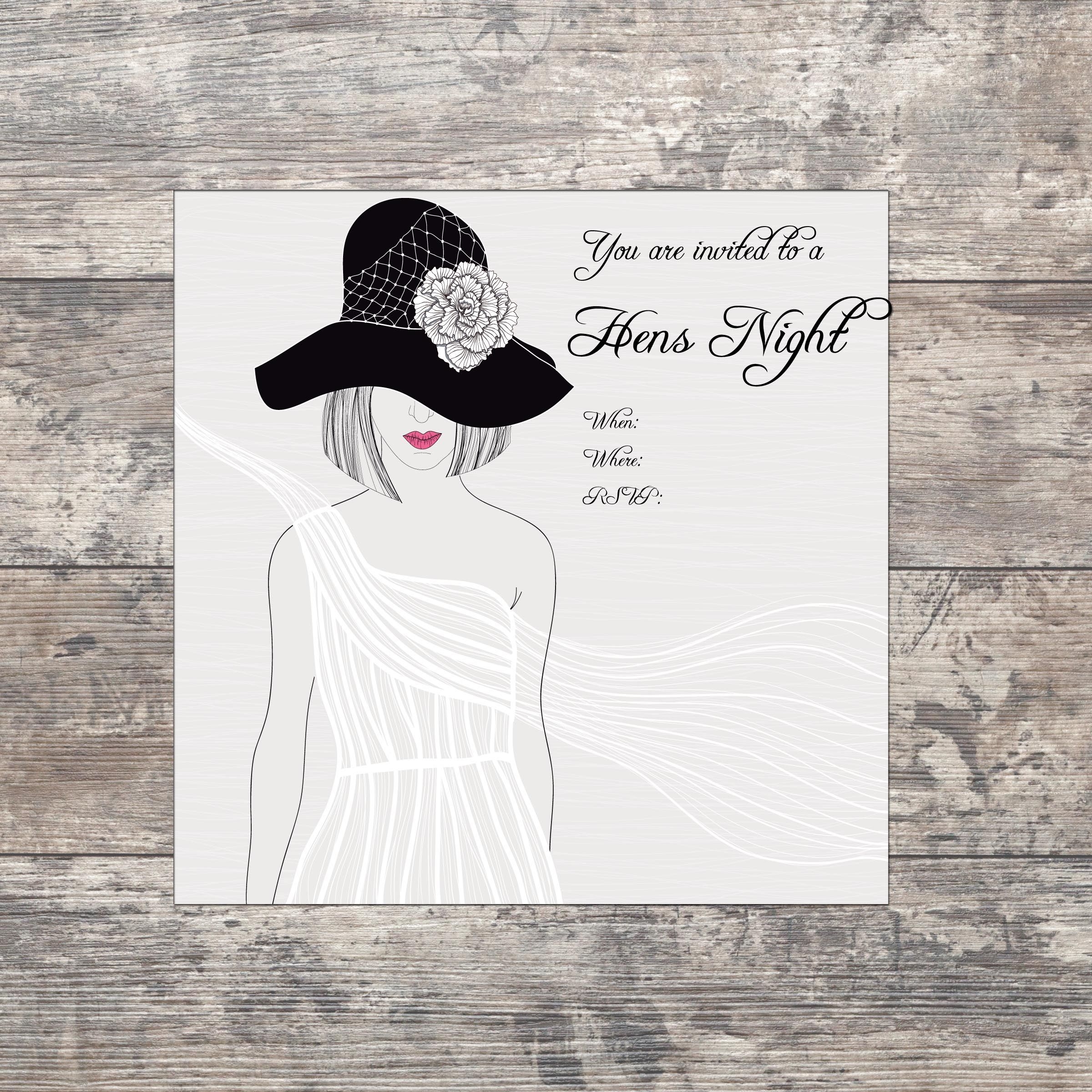 Hens Night Invite Template Printable Word Searches