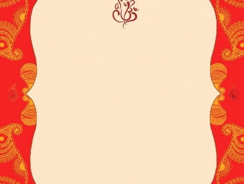 Hindu Wedding Invitation Template Beautiful Blank Indian Wedding