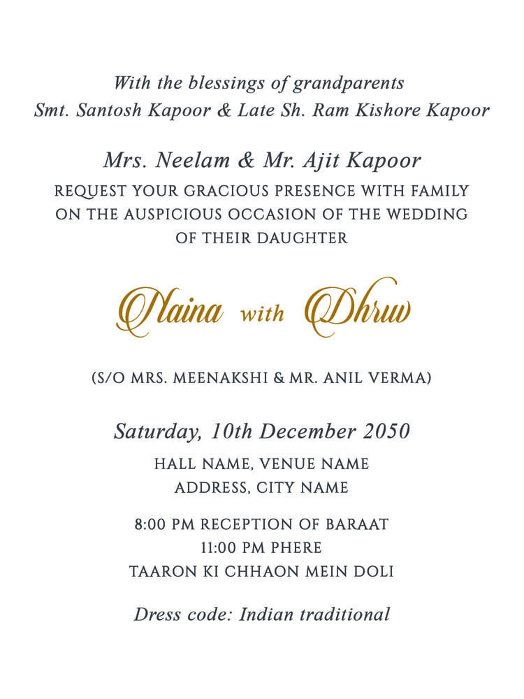 Hindu Wedding Wording Templates Rohan Aparna Luxury Indian Wedding 