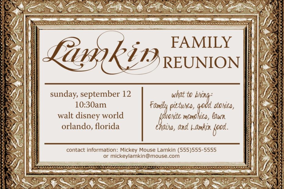 Hocking Hills Ohio Family Reunion Invite Template Planning Your