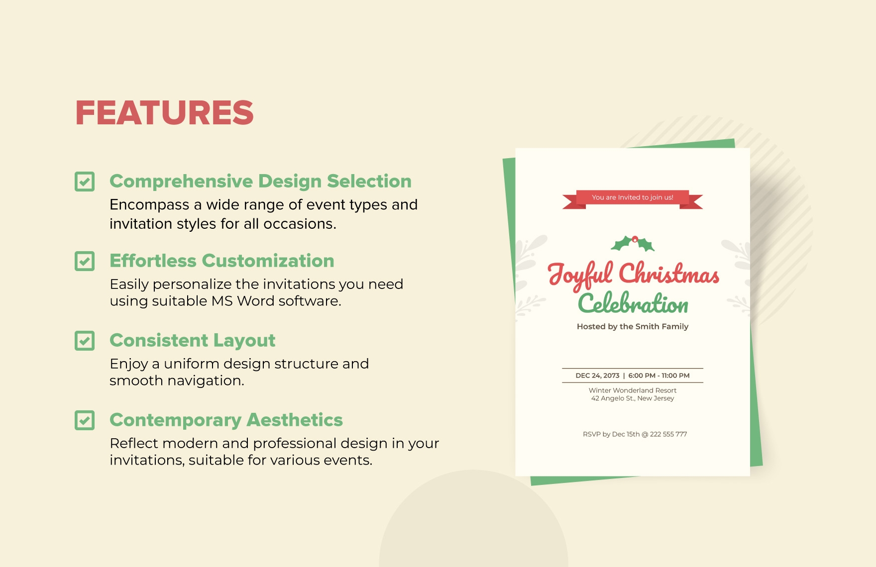 Holiday Invitation Template In Word Download Template