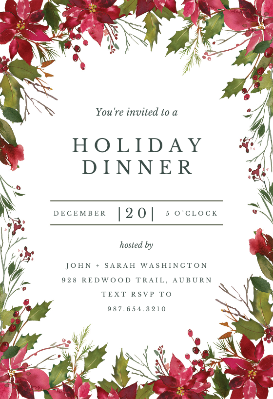 Holiday Invite Template Free Holiday Invite Template Free