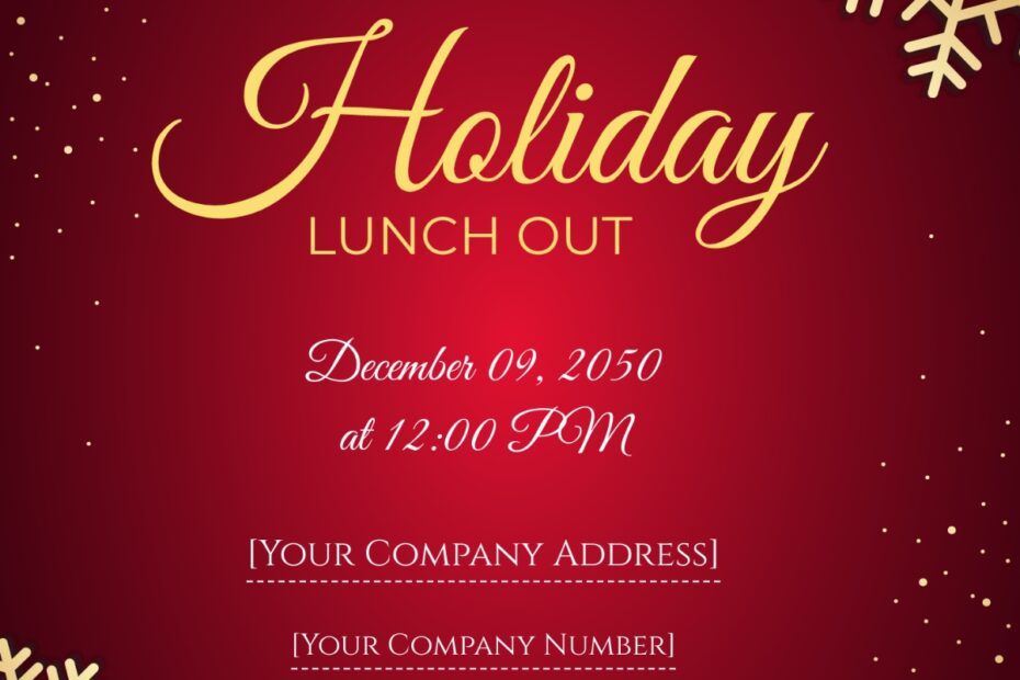 Holiday Lunch Invitation Template Edit Online Download Example