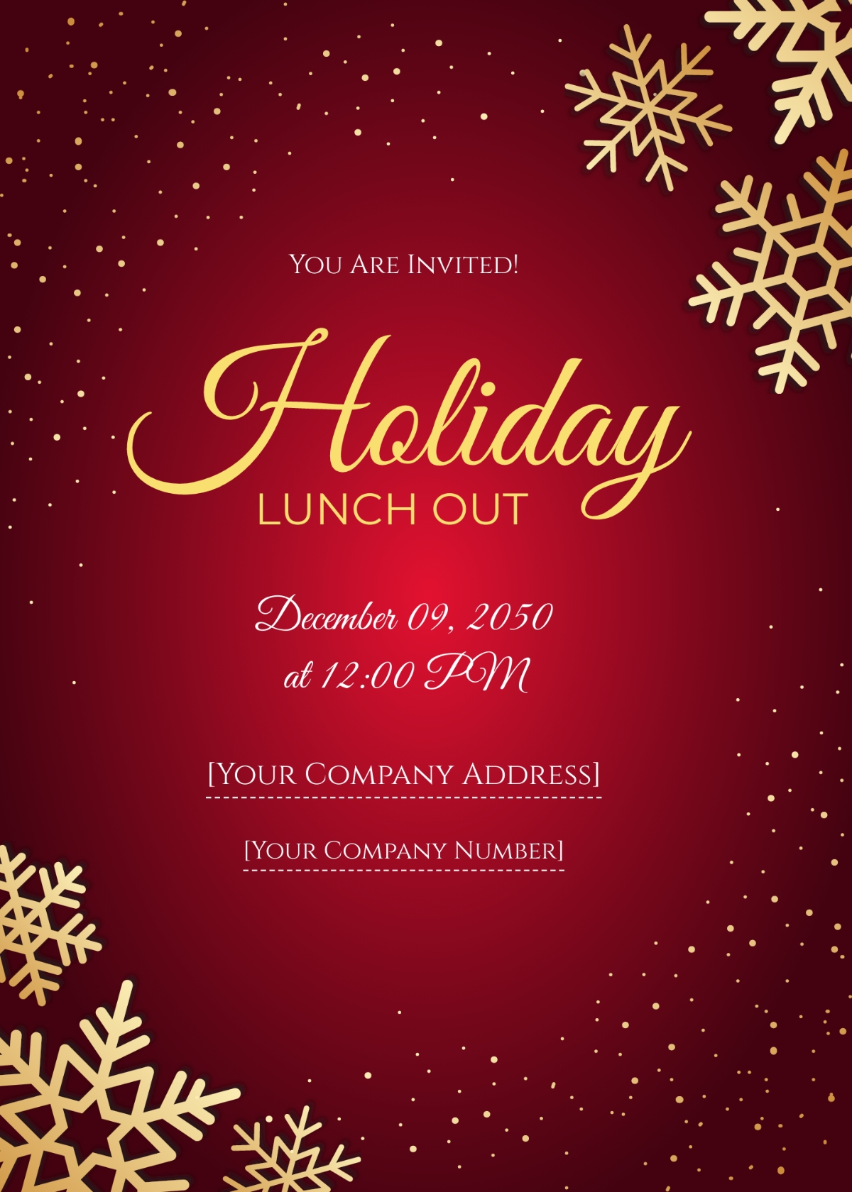 Holiday Lunch Invitation Template Edit Online Download Example 
