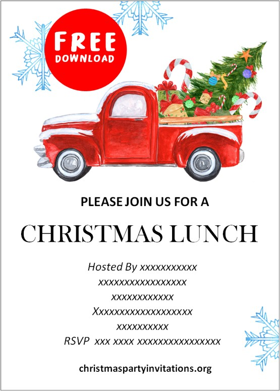 Holiday Lunch Invite Template