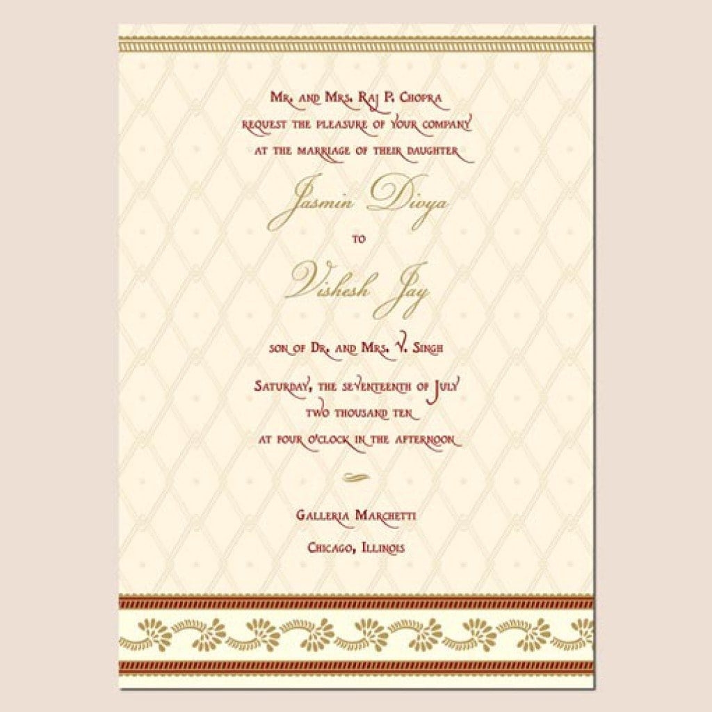 Indian Marriage Invitation Templates