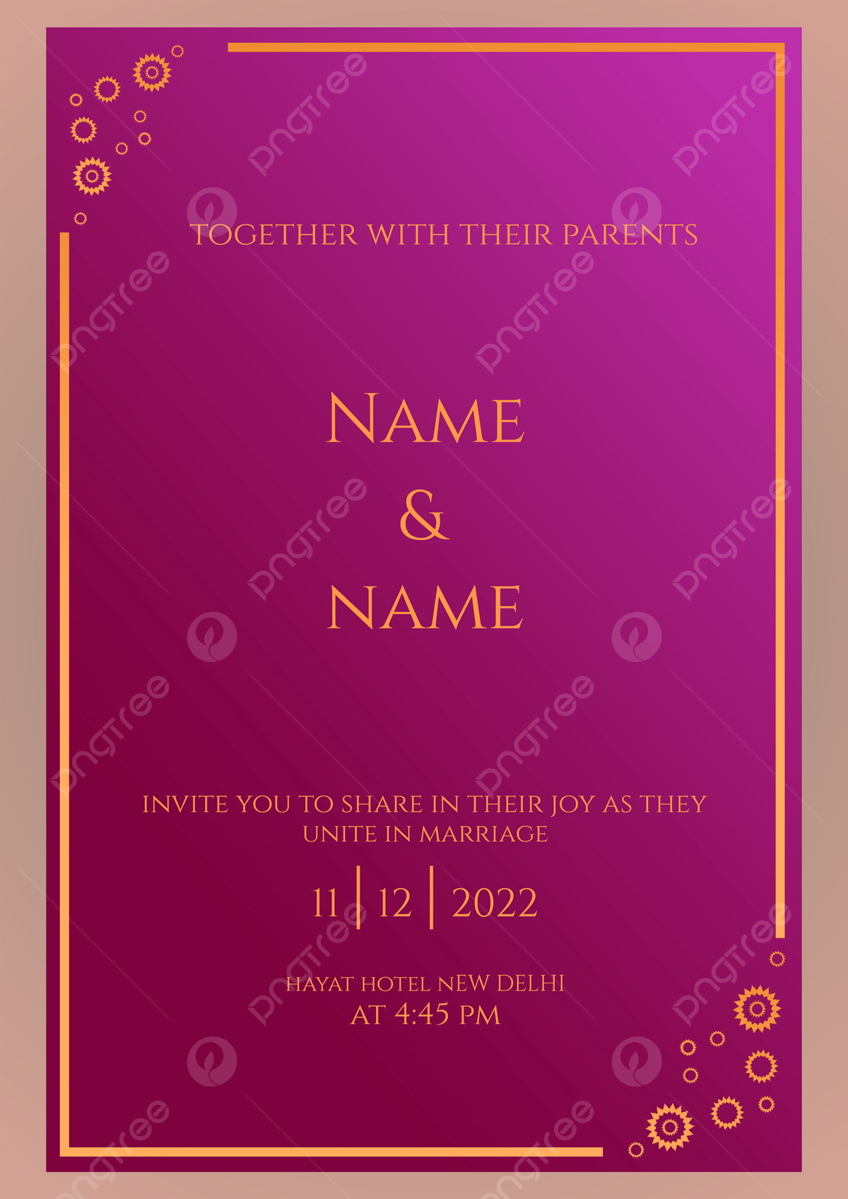 Indian Wedding Invitation Card Design Blank Template Infoupdate