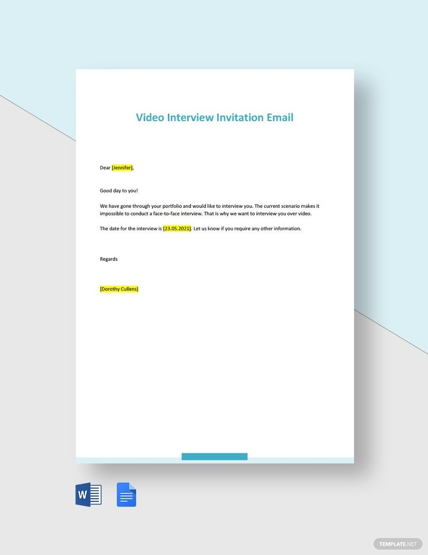 Interview Invitation Templates In PDF FREE Download Template Interview Invitation Templates In PDF FREE Download Template