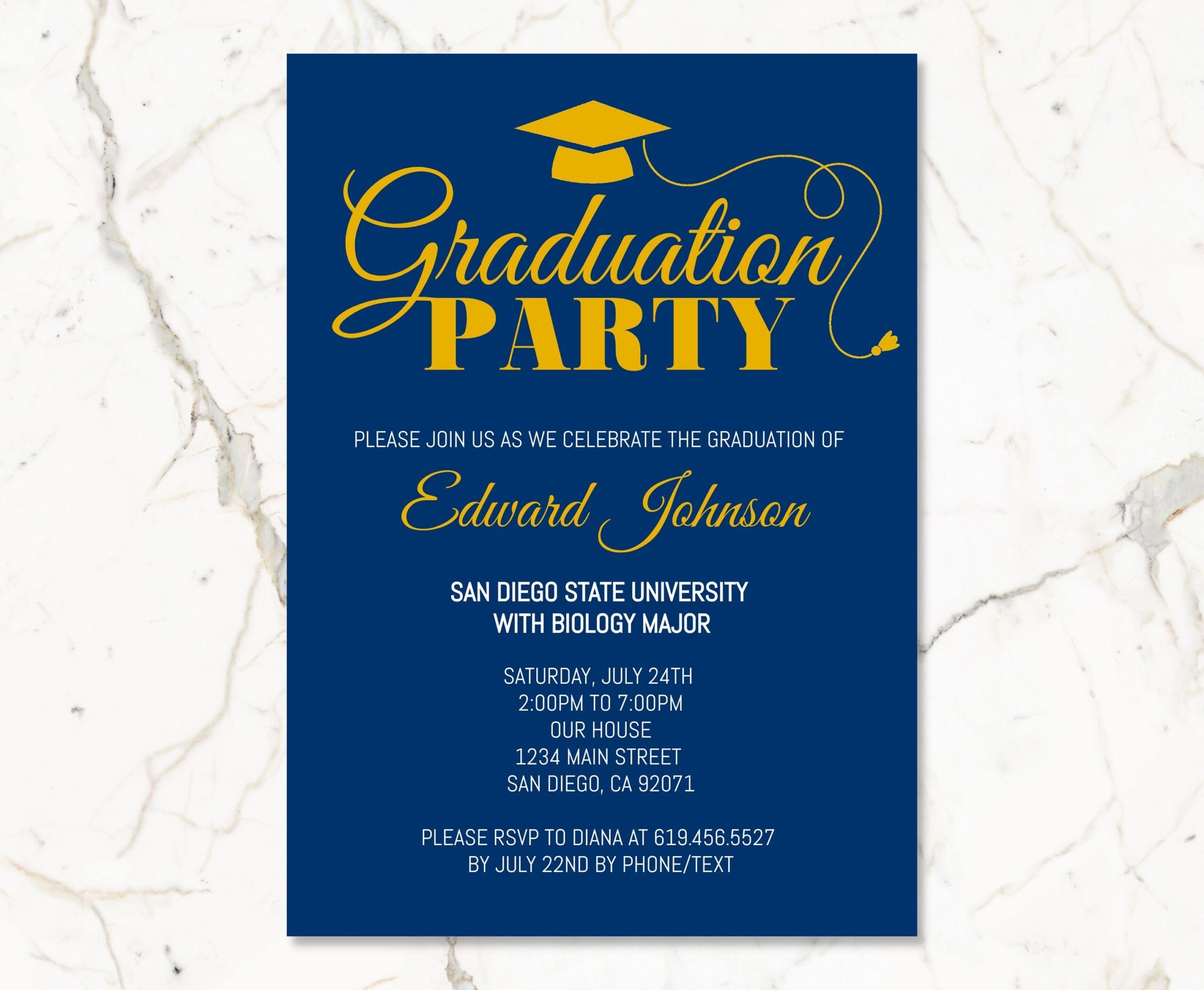 Invitation Paper Invitation Design Text Layout Graduation Party 