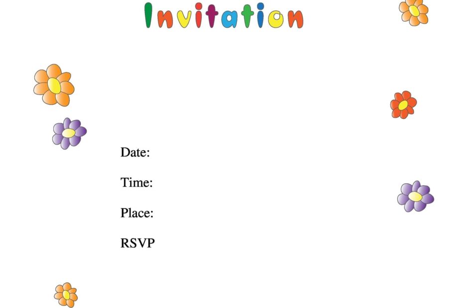 Invitation Text Template