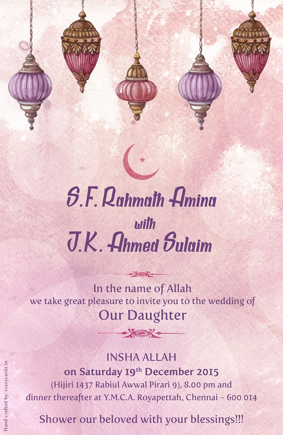 Islamic Wedding Invitation Templates Content Calendar Template