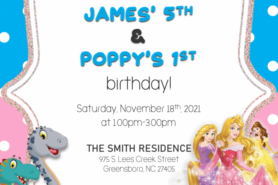 Joint Birthday Party Invitations Templates Free