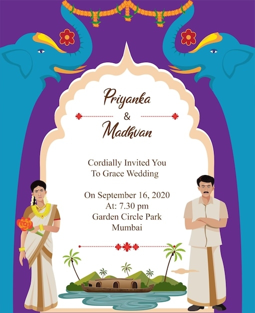 Kerala Hindu Wedding Invitation Card Templates Infoupdate