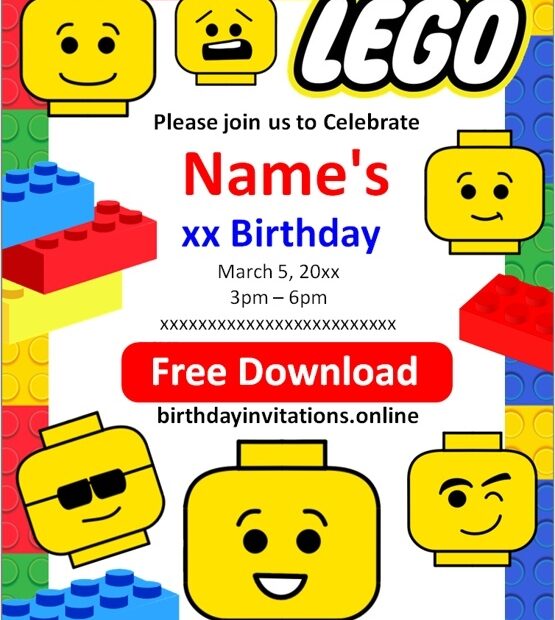 LEGO Birthday Invitations Birthday Invitations