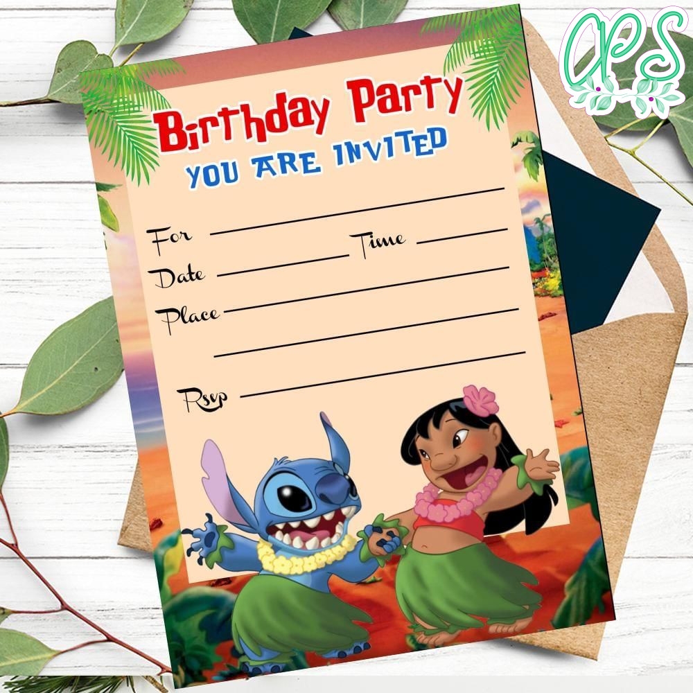 Lilo And Stitch Invitation Template Unique Blank Lilo And Stitch 