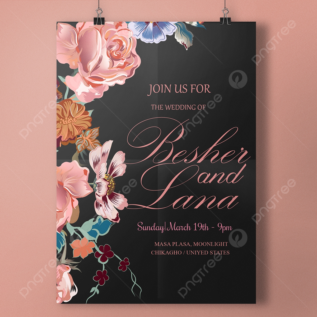 Love Forever Editable Wedding Invitation Template Wedding Menu Template 