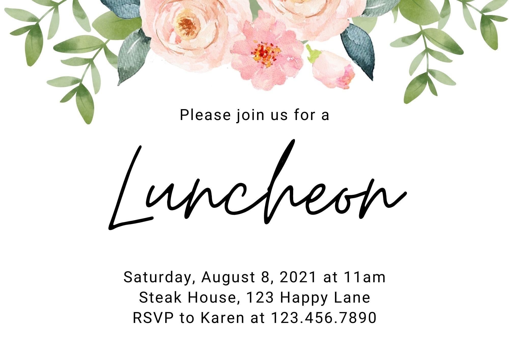 Luncheon Invitation Template Dev onallcylinders