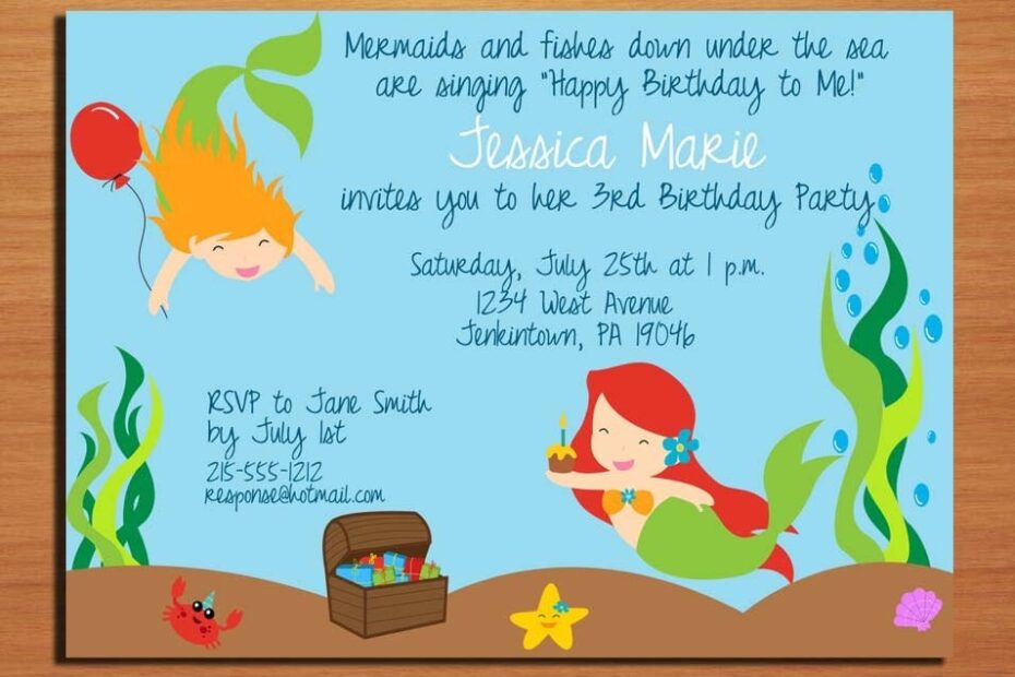Mermaid Invitation Template
