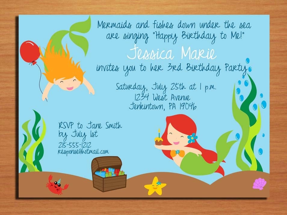 Mermaid Invitation Template