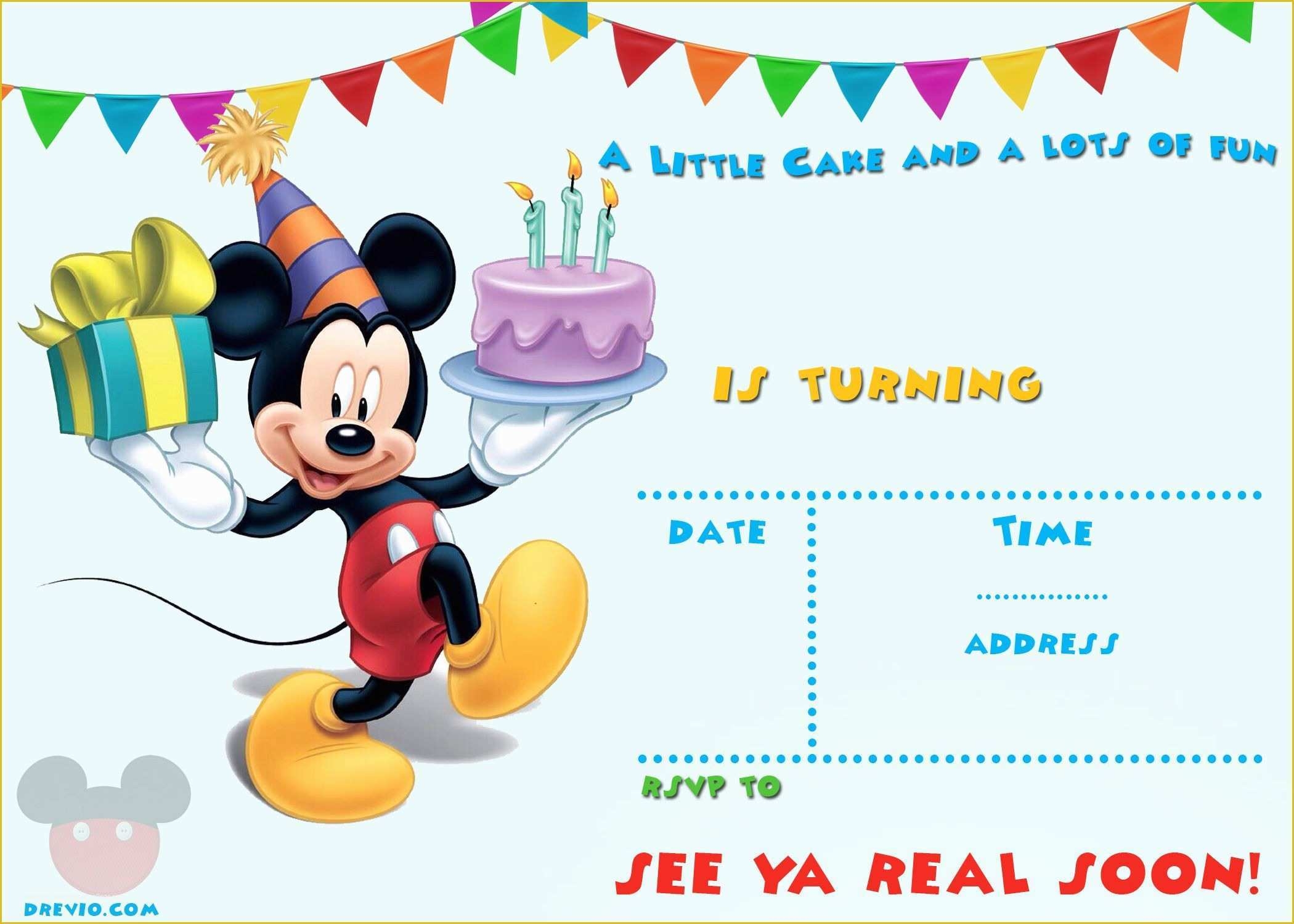 Mickey Mouse Invitation Template Free Download Of Free Printable Mickey 
