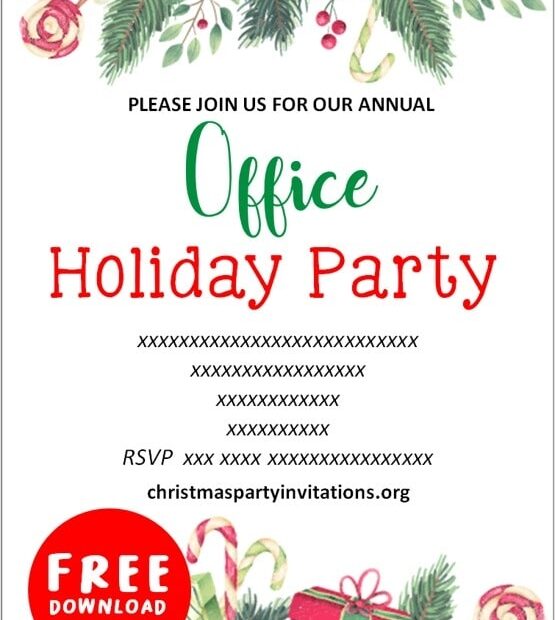 Office Christmas Party Invitations Templates Christmas Invitations
