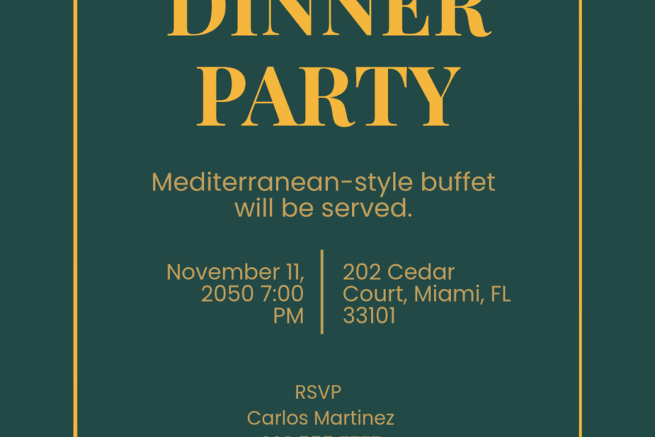 Official Dinner Invitation Card Template Google Docs Infoupdate