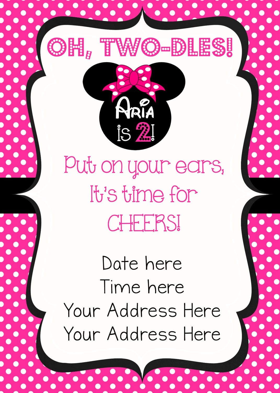 Oh Twodles Invitation Template Free Invitationpiper78