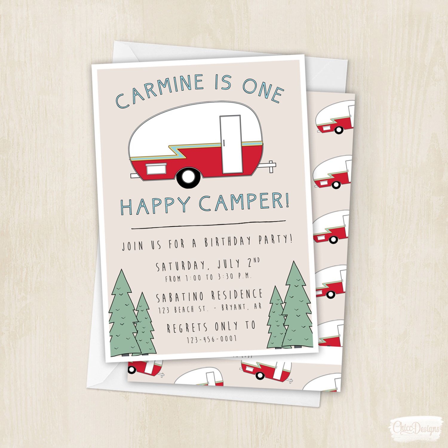 One Happy Camper Birthday Invitation Template Free Dev onallcylinders