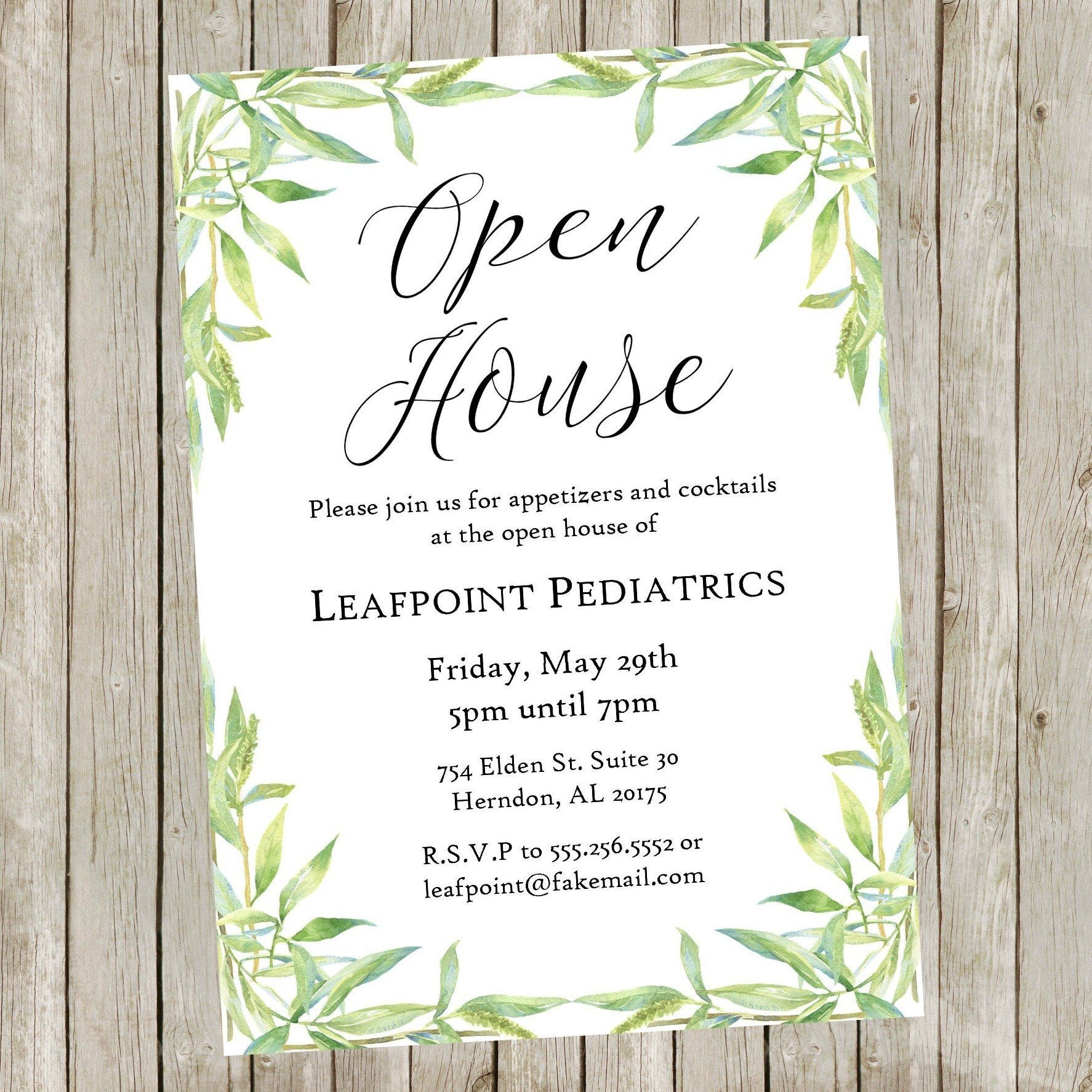 Open House Invitations Templates Printable Word Searches