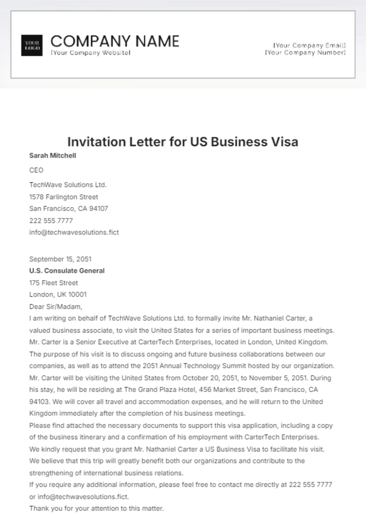 Page 2 FREE Visa Invitation Letter Templates Examples Edit Online 