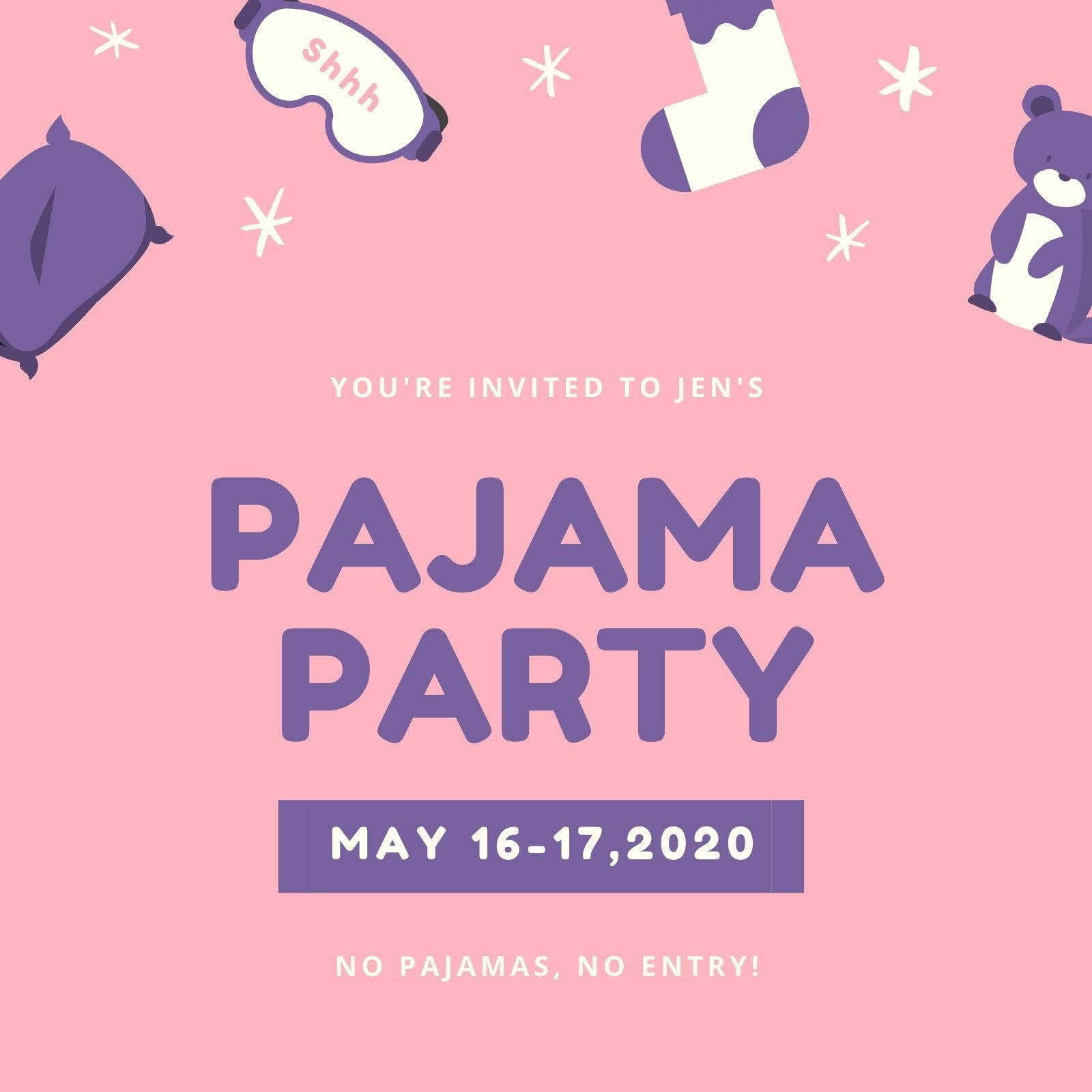 Pajama Party Invitation Templates Free