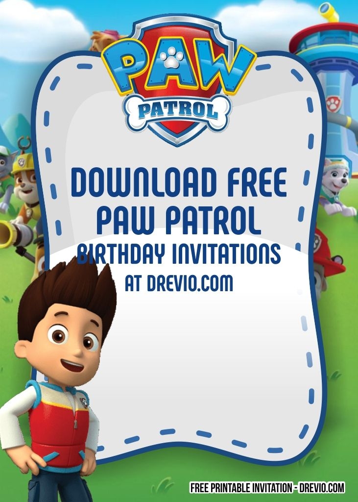 Paw Patrol Invitation Templates Free Download