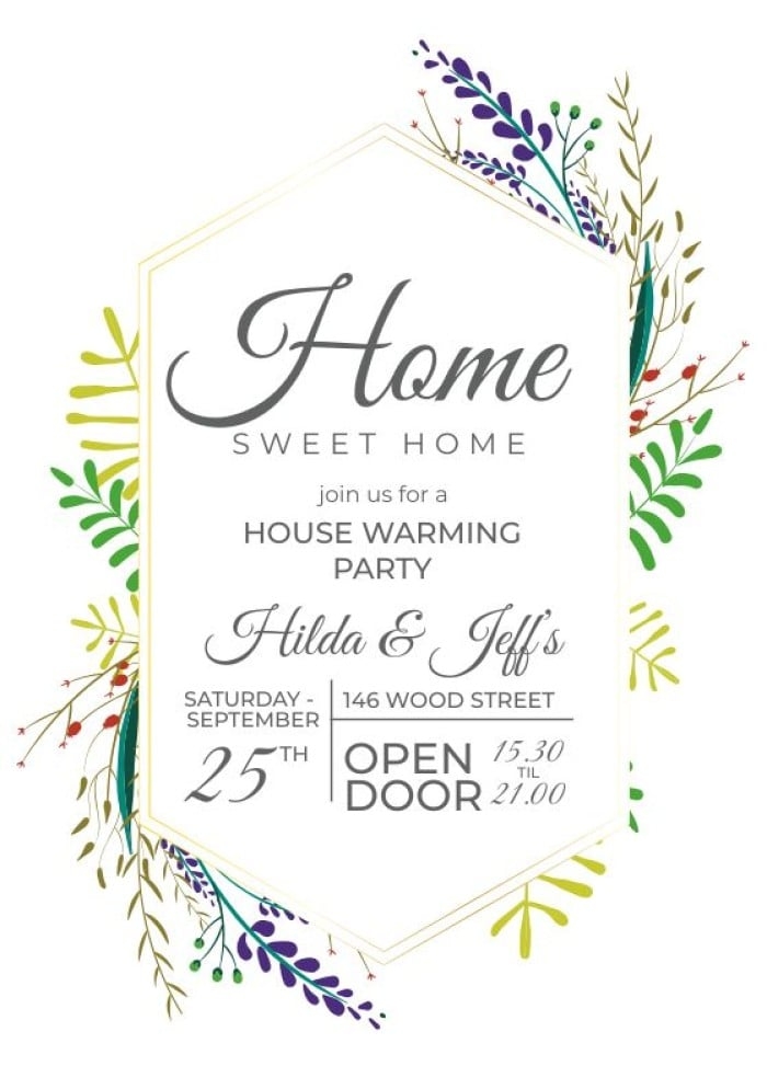 Personalize And Get This Floral Elegant Sweet Housewarming Invitation 