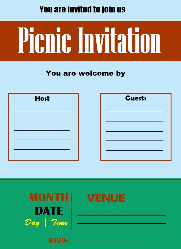 Picnic Invitation Template MS Word Free Word Excel Templates