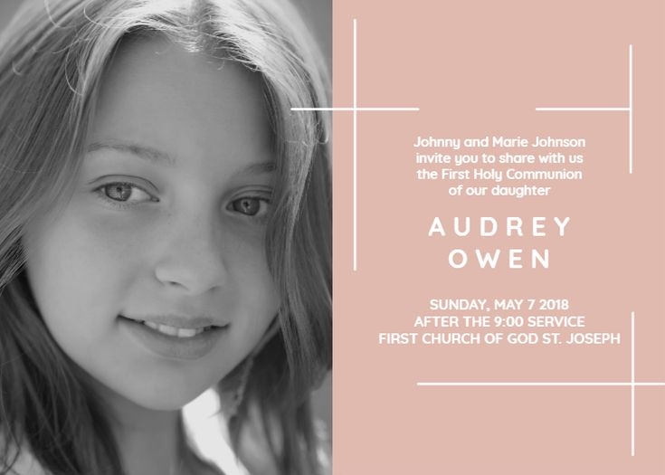 Pin On First Communion Invitation Templates