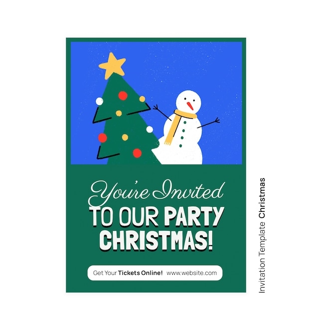Premium PSD Christmas Celebration Invitation Template