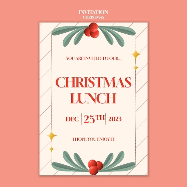 Premium PSD Christmas Celebration Invitation Template
