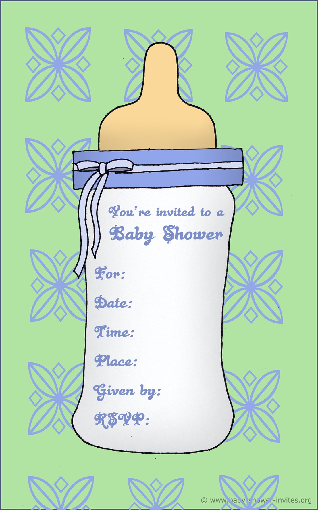 Printable Baby Boy Shower Invitations Template
