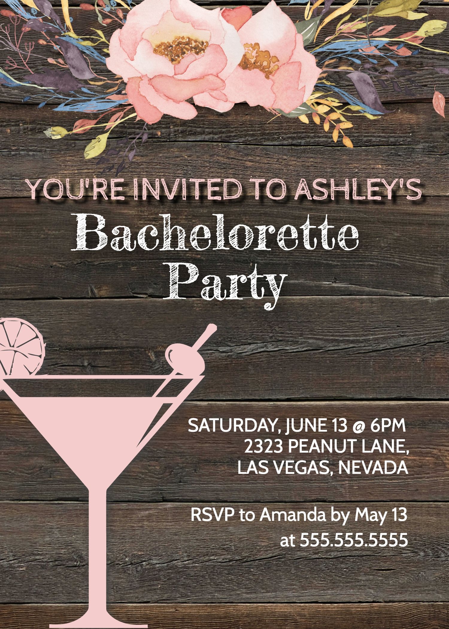 Printable Bachelorette Party Invitation Template Printable Templates
