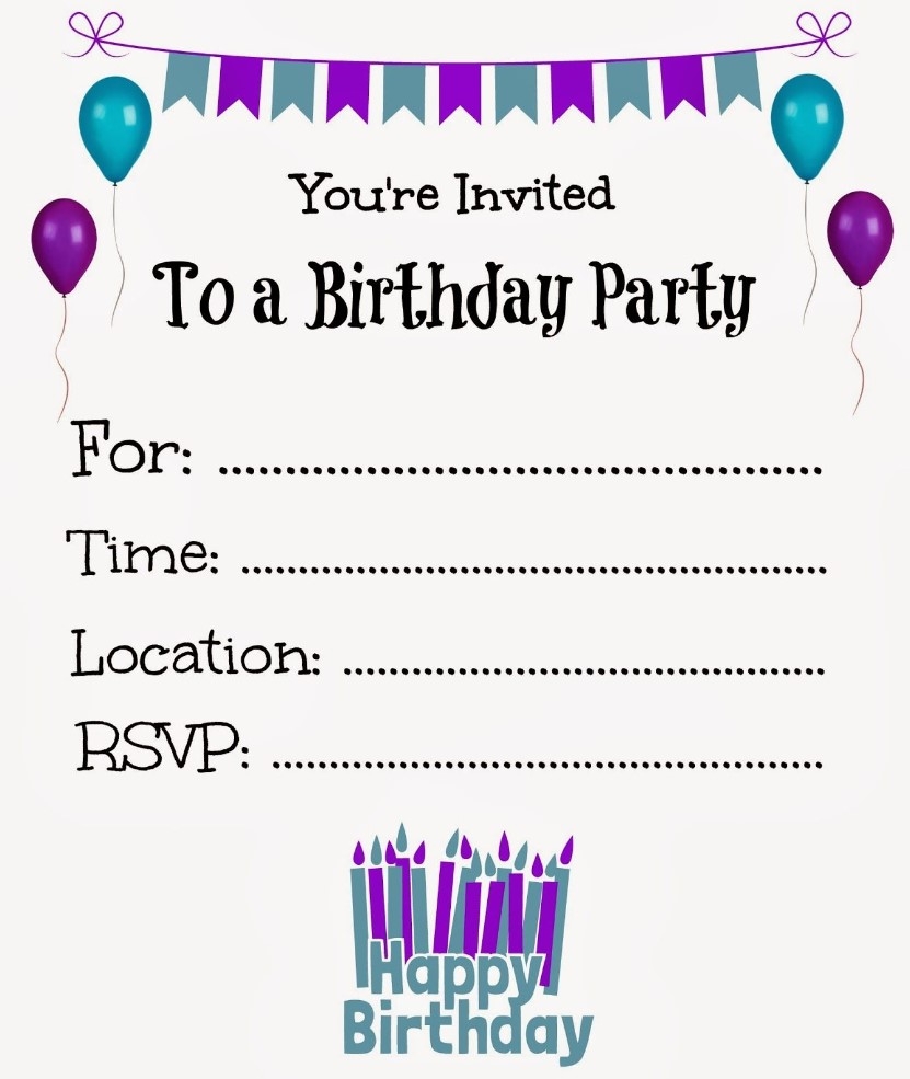 Printable Birthday Invitations Free Wiki Printable