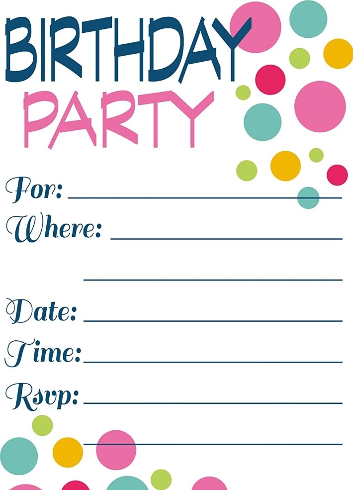 Printable Birthday Invites Free Wiki Printable