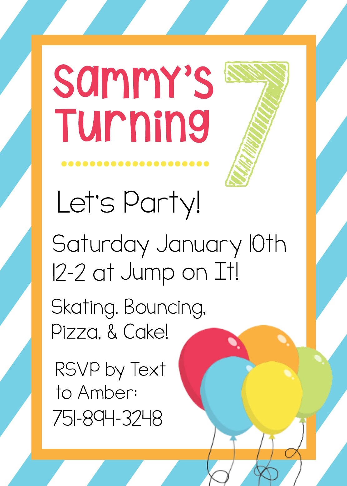 Printable Birthday Party Invite